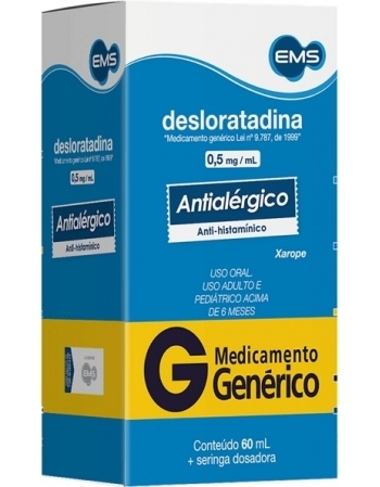 DESLORATADINA 0,5MG/ML XPE 60ML G EMS
