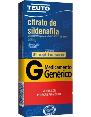 CITRATO DE SILDENAFILA 50MG 4CPD G TEU