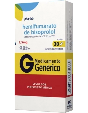 BISOPROLOL 2,5MG C/30CPR REV GEN