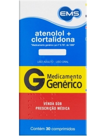 ATENOLOL+CLORTAL 100+25MG C/30CPR GEN